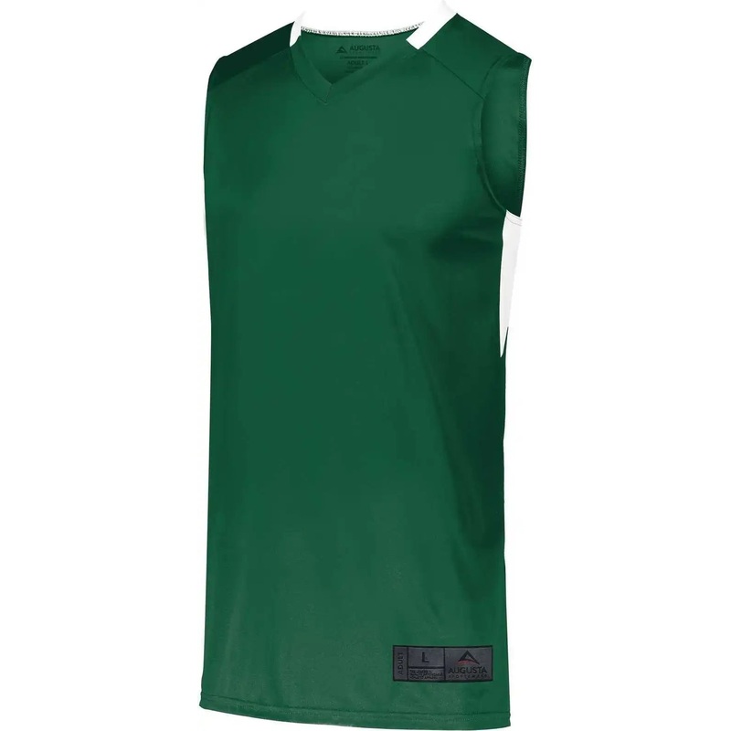 Augusta 1731 Youth Step-Back Basketball Jersey – Dark Green White