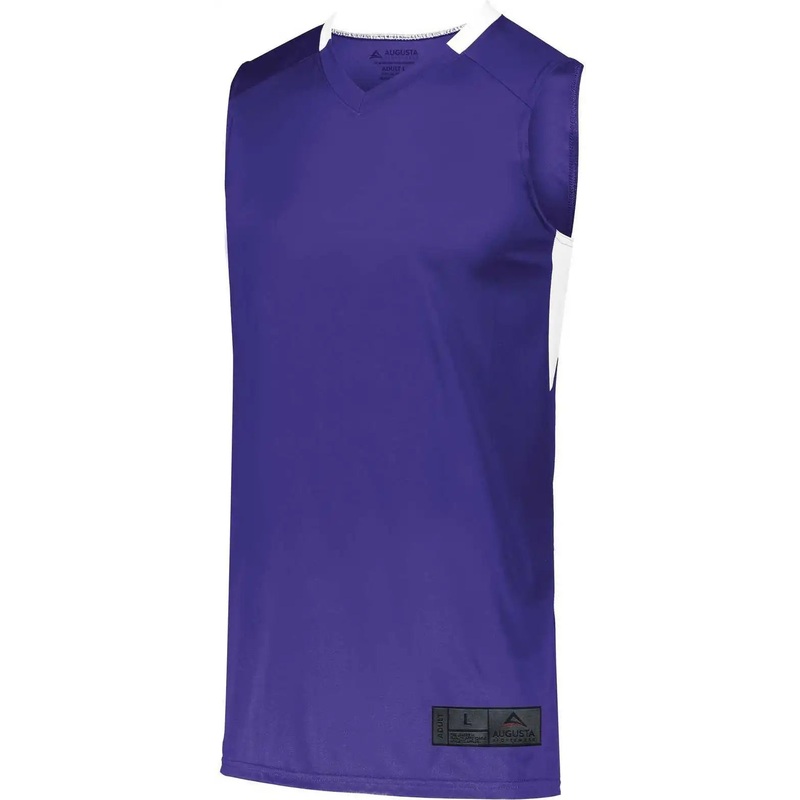 Augusta 1731 Youth Step-Back Basketball Jersey – Purple White