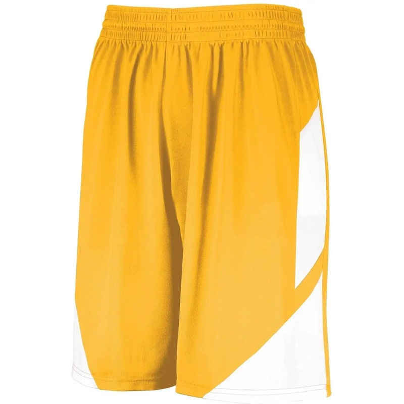 Augusta 1733 Step-Back Basketball Shorts – Gold White
