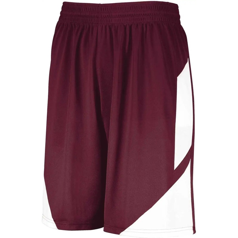 Augusta 1733 Step-Back Basketball Shorts – Maroon White