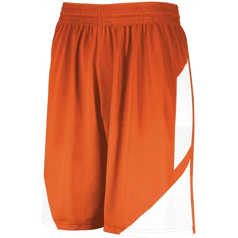 Augusta 1733 Step-Back Basketball Shorts – Orange White