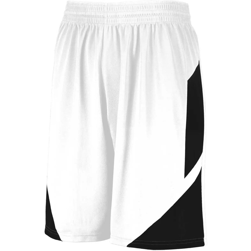 Augusta 1733 Step-Back Basketball Shorts – White Black