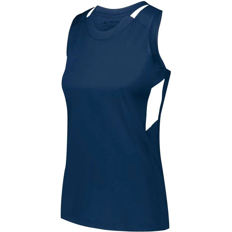 Augusta 2436 Ladies Crossover Tank – Navy White