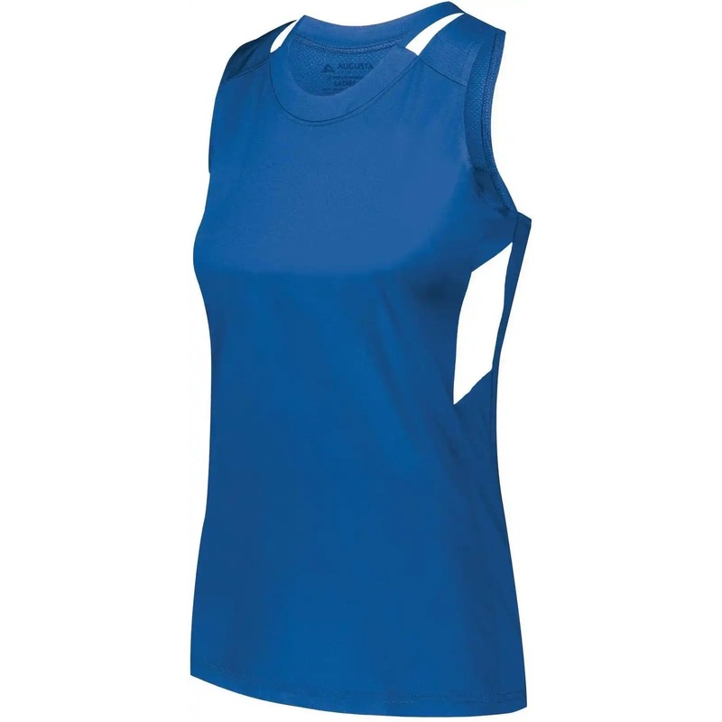 Augusta 2436 Ladies Crossover Tank – Royal White