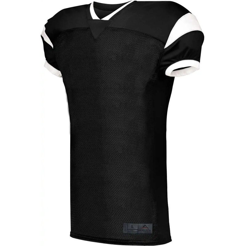 Augusta 9582 Slant Football Jersey – Black White