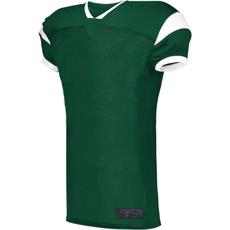 Augusta 9582 Slant Football Jersey – Dark Green White
