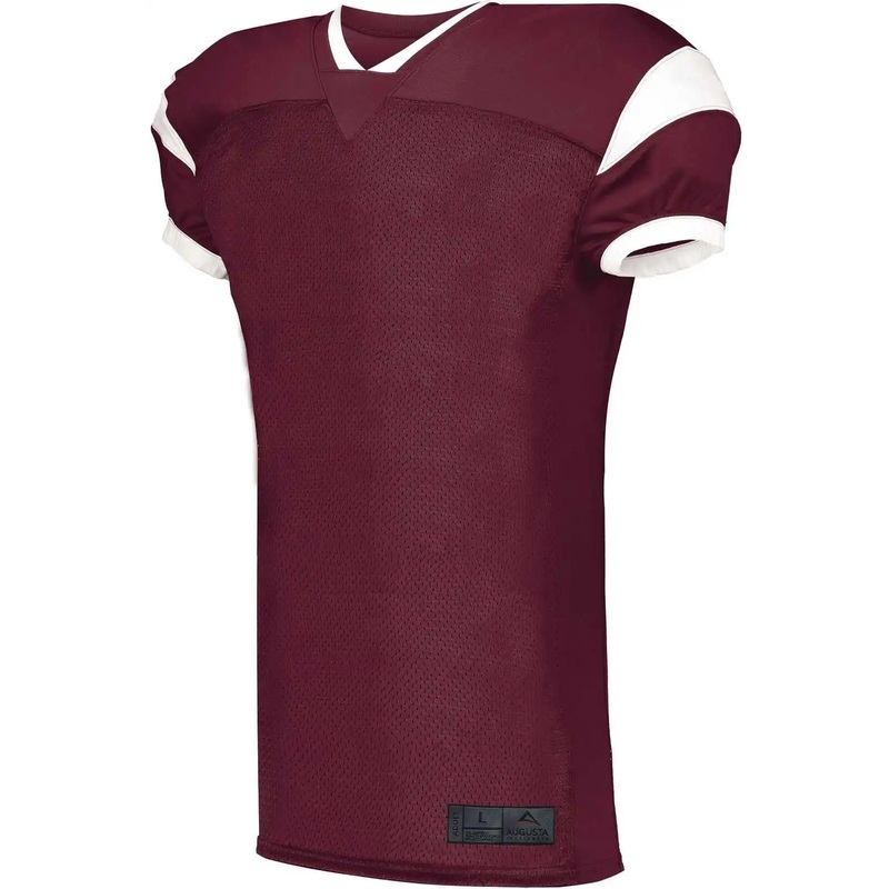 Augusta 9582 Slant Football Jersey – Maroon White