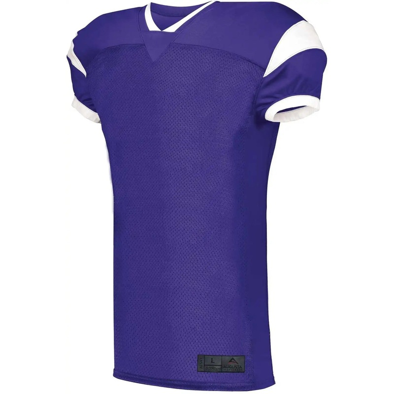 Augusta 9582 Slant Football Jersey – Purple White