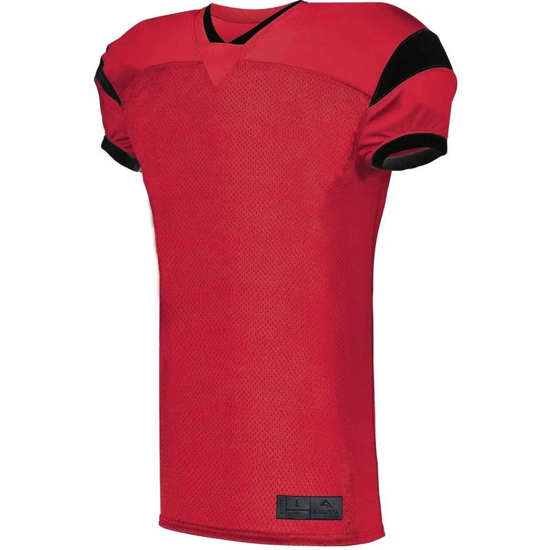 Augusta 9582 Slant Football Jersey – Red Black