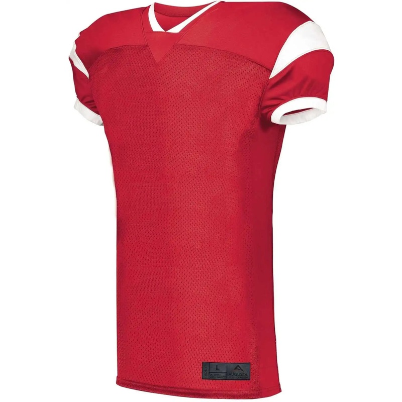Augusta 9582 Slant Football Jersey – Red White