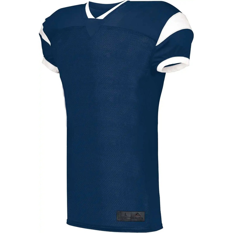 Augusta 9583 Youth Slant Football Jersey – Navy White