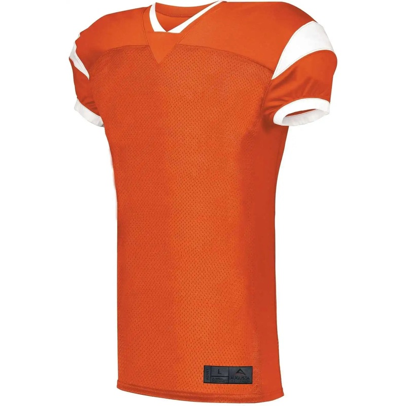 Augusta 9583 Youth Slant Football Jersey – Orange White
