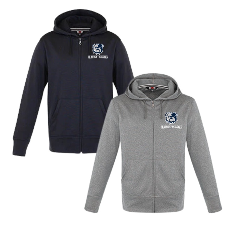 BEATRICE-DESLOGES HOODIE POLYESTER  FERMETURE CLAIRE POUR HOMME AVEC LOGO BROD SUR POITRINE GAUCHE