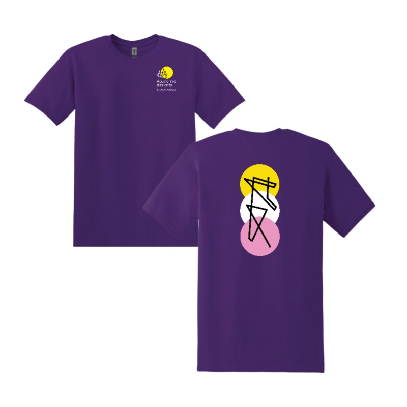 BEATRICE-DESLOGES T-SHIRT GILDAN MAUVE AVED LOGO IMPRIM AU DOS ET SUR LA POITRINE GAUCHE