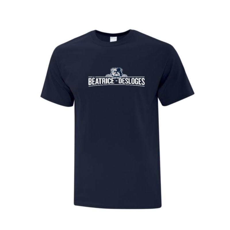 BEATRICE-DESLOGES TSHIRT ATC COTON  MANCHES COURTES AVEC LOGO IMPRIM AU DEVANT