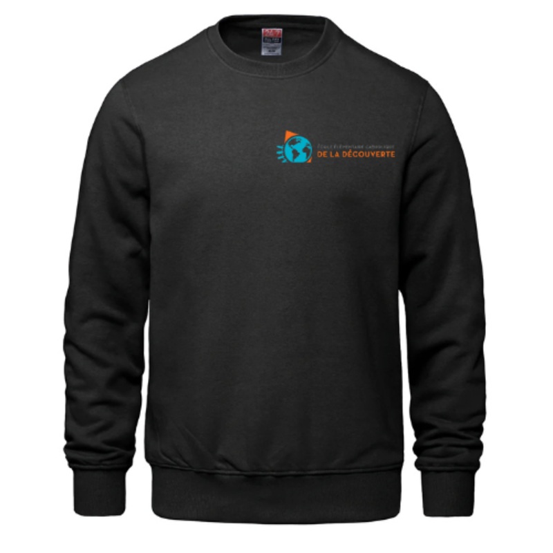 DE LA DCOUVERTE CREW NECK SWEATSHIRT WITH EMBROIDERED LEFT CHEST LOGO