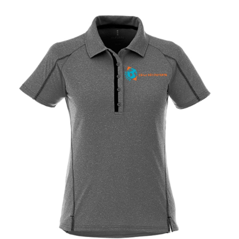 DE LA DCOUVERTE ELITE LADIES POLO WITH EMBROIDERED LEFT CHEST LOGO