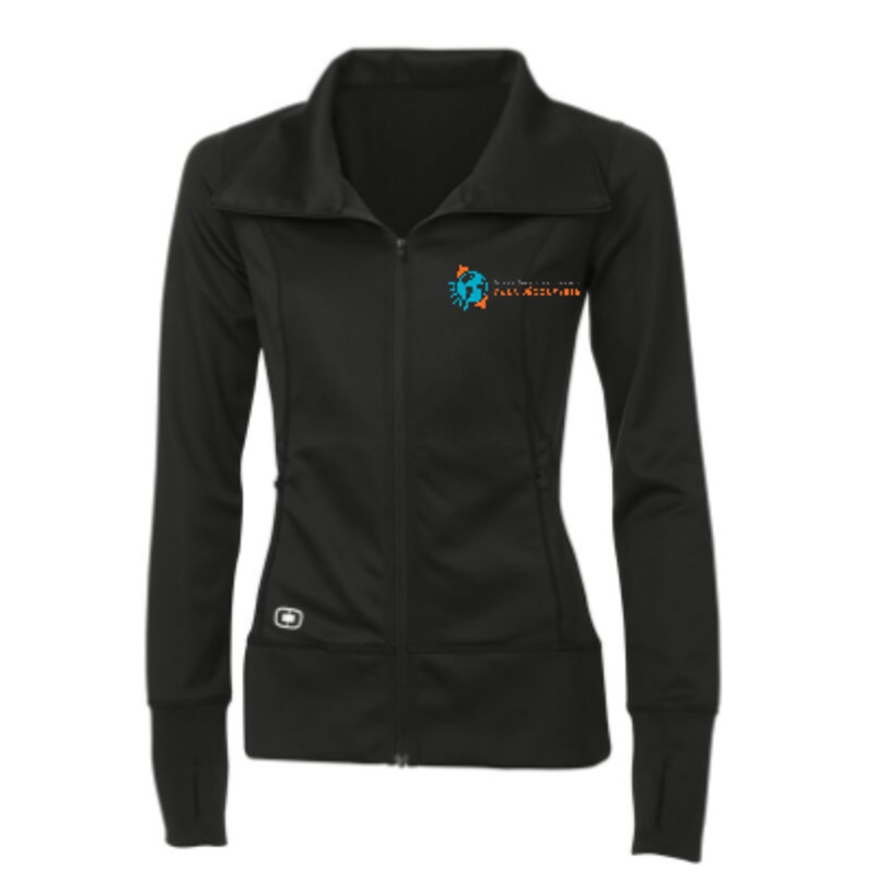 DE LA DCOUVERTE OGIO LADIES FULL ZIP POLY JACKET WITH EMBROIDERED LEFT CHEST LOGO