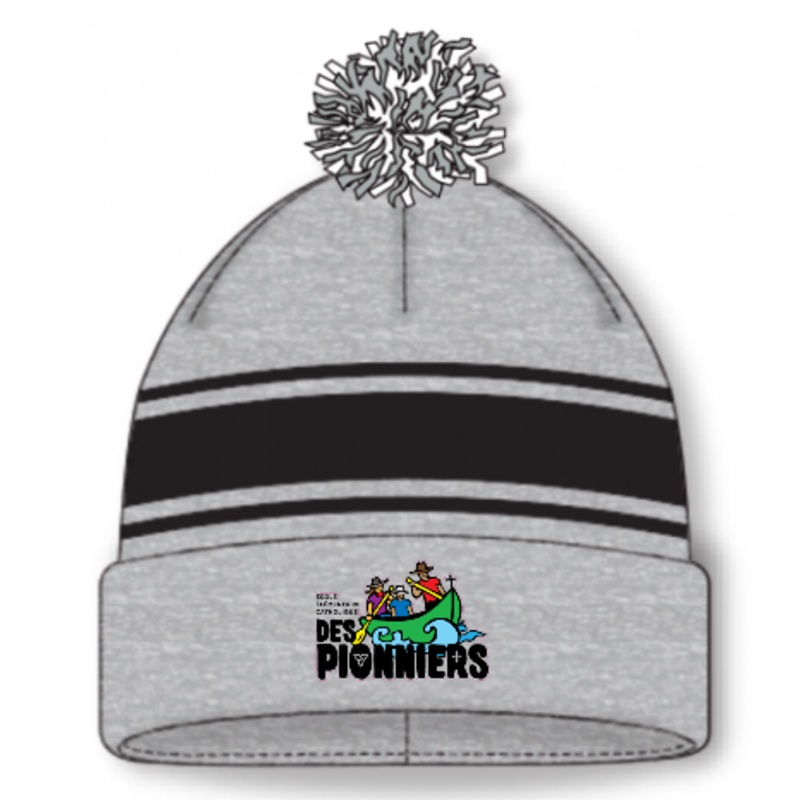 DES PIONNIERS AK POM POM HAT WITH EMBROIDERED LOGO