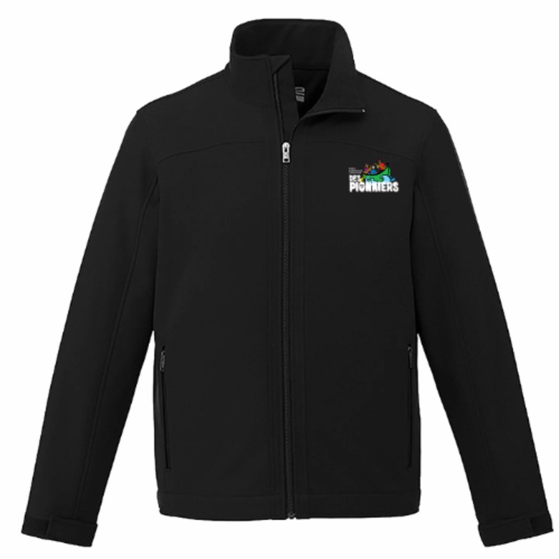 DES PIONNIERS CX2 LIGHTWEIGHT SOFTSHELL MEN’S JACKET WITH EMBROIDERED LEFT CHEST LOGO