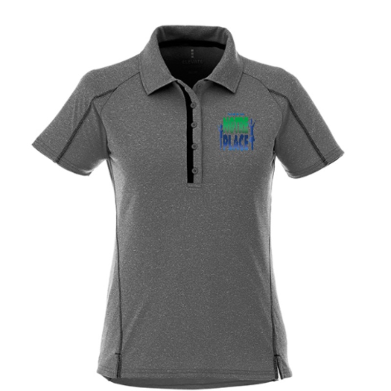 NOTRE PLACE LADIES ELITE POLO WITH EMBROIDERED LEFT CHEST LOGO