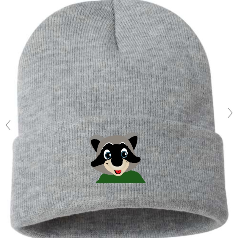 NOTRE PLACE POLAR TOQUE WITH EMBROIDERED RACOON LOGO