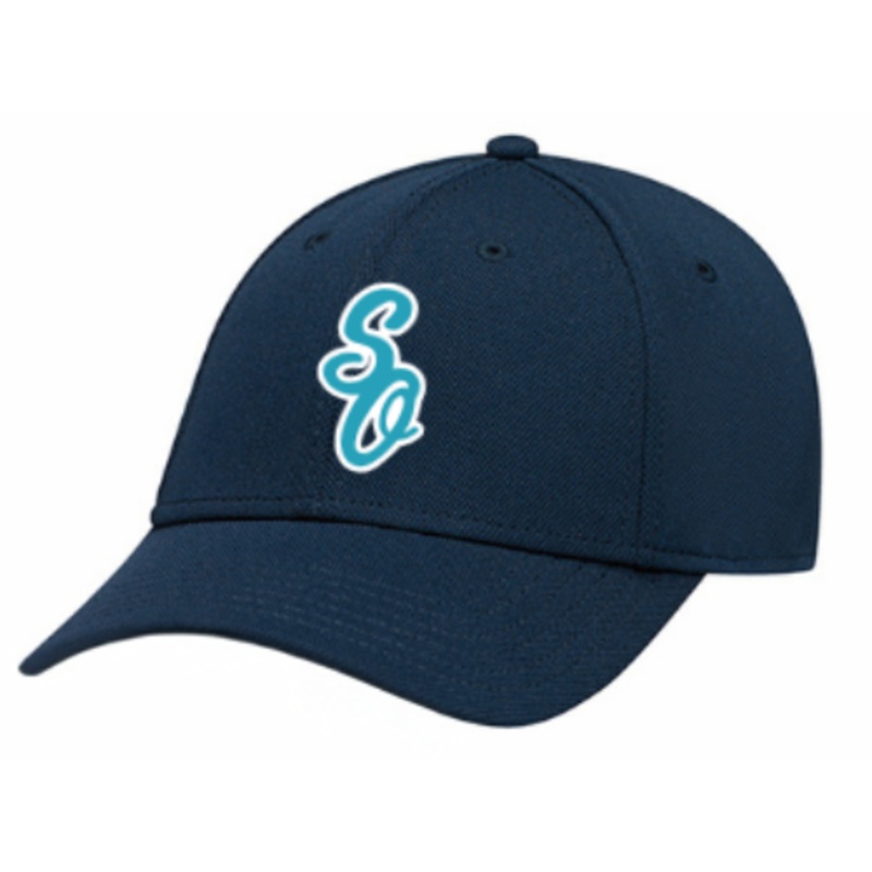 OTTAWA SOUTH BLUES BALL CAP WITH SO GIRLS BASEBALL EMBROIDERED LOGO IN TEAL/NAVY ON FRONT