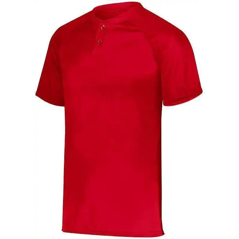 Augusta 1566 Youth Attain Two-Button Jersey – Red