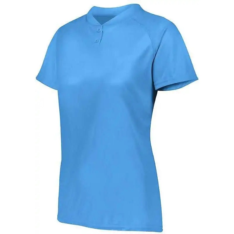 Augusta 1567 Ladies Attain Two-Button Jersey – Columbia Blue