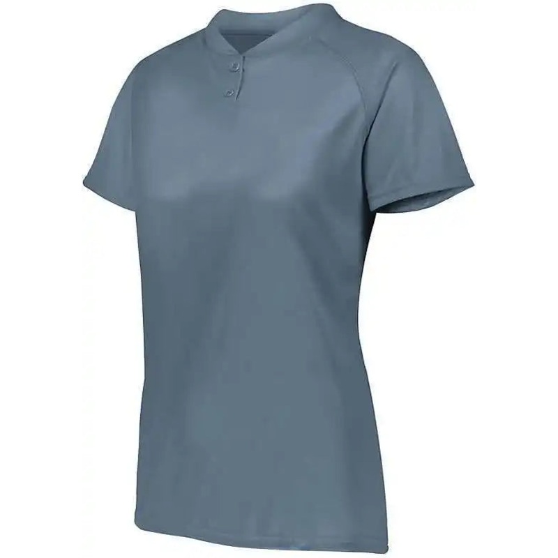 Augusta 1567 Ladies Attain Two-Button Jersey – Graphite