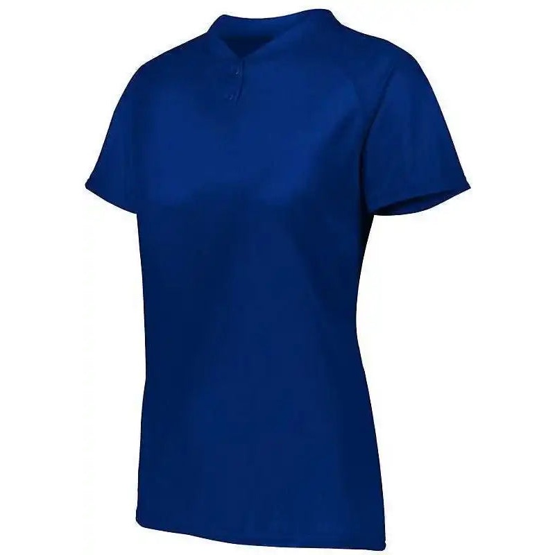 Augusta 1567 Ladies Attain Two-Button Jersey – Navy