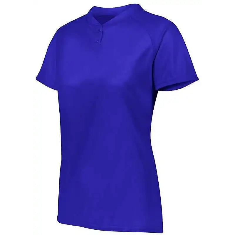 Augusta 1567 Ladies Attain Two-Button Jersey – Purple