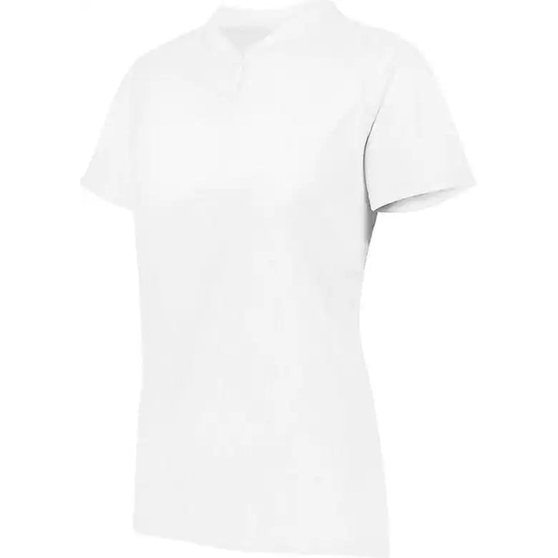 Augusta 1567 Ladies Attain Two-Button Jersey – White