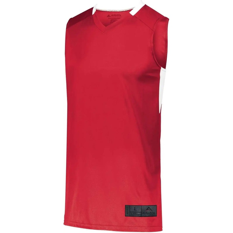 Augusta 1730 Step-Back Basketball Jersey – Red White