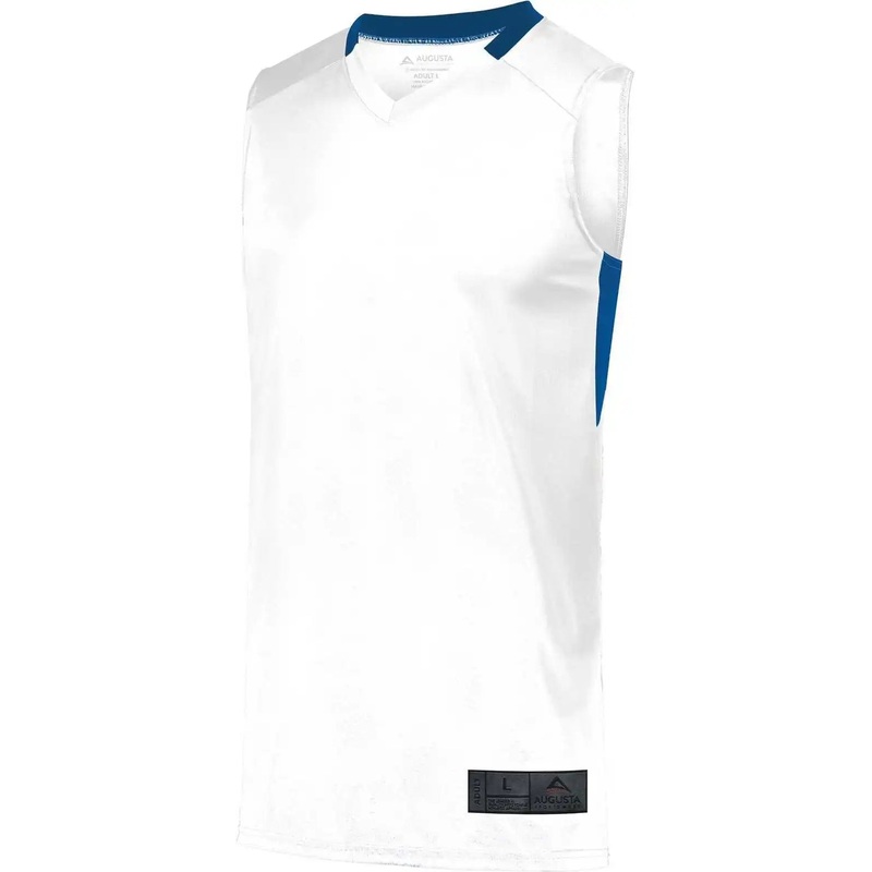 Augusta 1730 Step-Back Basketball Jersey – White Royal