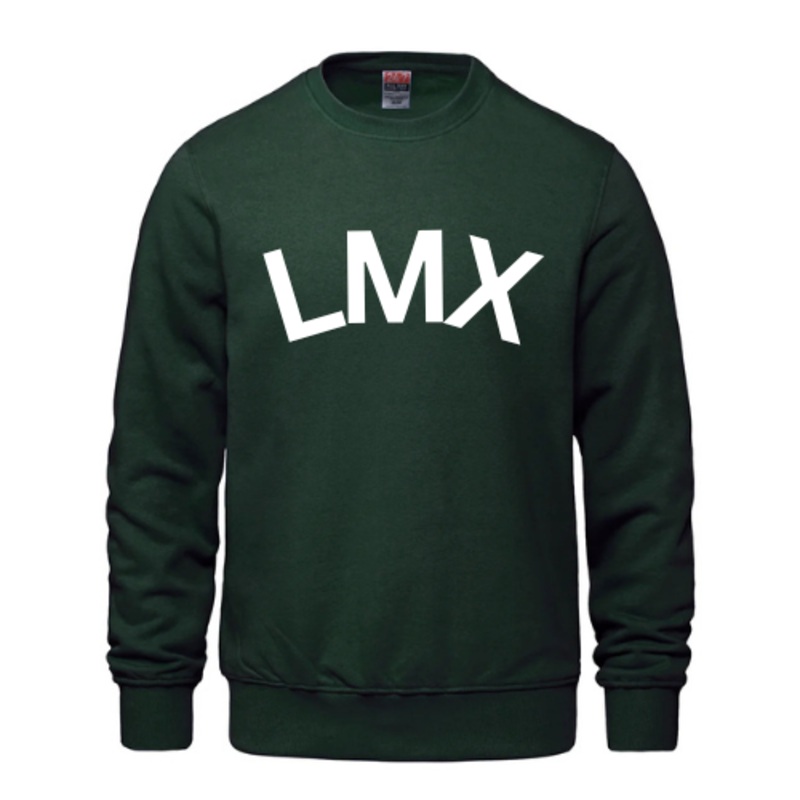 COLE LMENTAIRE CATHOLIQUE LAMOUREUX VAULT ADULT CREWNECK SWEATSHIRT WITH LMX WHITE PRINT ON FRONT