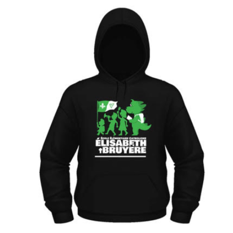 COLE LMENTAIRE CATHOLIQUE LISABETH-BRUYRE ATC COTTON HOODIE WITH PRINTED 3-COLOUR LOGO ON FRONT