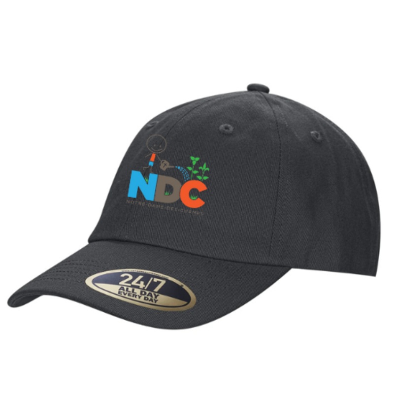 COLE LMENTAIRE CATHOLIQUE NOTRE DAME DES CHAMPS BALL CAP VELCRO BACK WITH EMBROIDERED LOGO ON FRONT