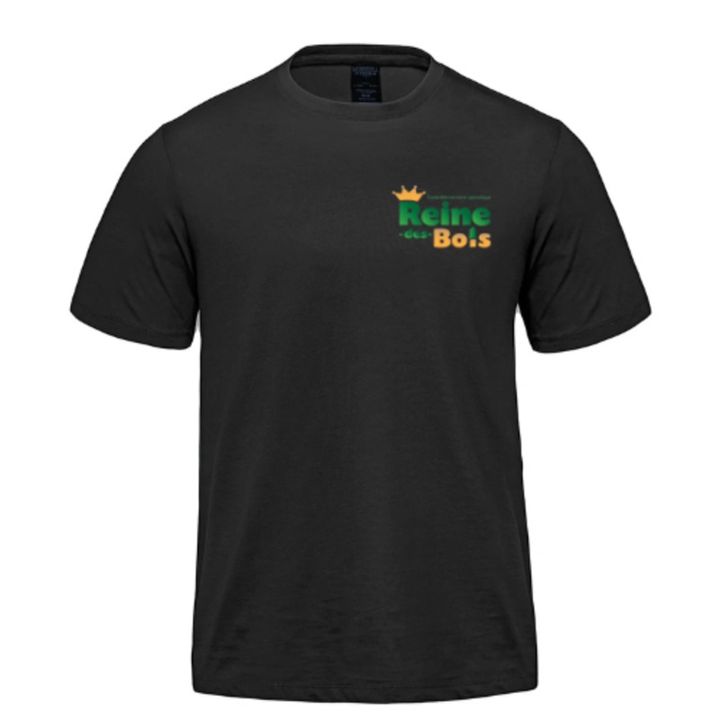COLE LMENTAIRE CATHOLIQUE REINE DES BOIS ATC DRYFIT SHORT SLEEVE SHIRT WITH LEFT CHEST HEAT PRESSED LOGO