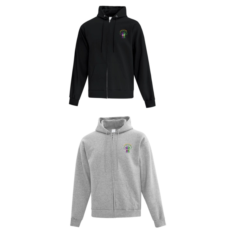 COLE LMENTAIRE CATHOLIQUE SAINT JOSEPH ATC COTTON FULL ZIP HOODIE WITH EMBROIDERED LEFT CHEST LOGO