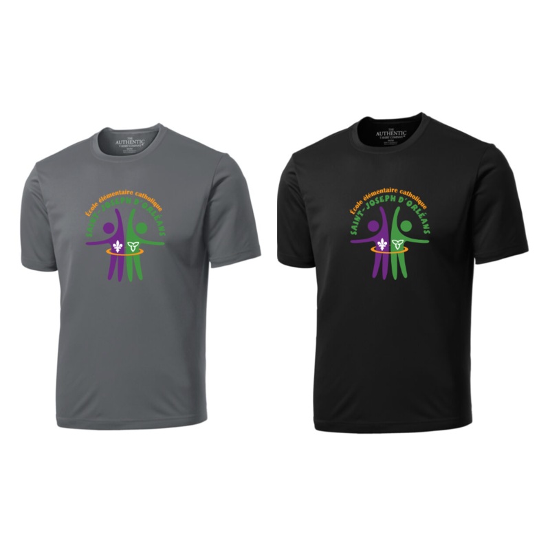 COLE LMENTAIRE CATHOLIQUE SAINT JOSEPH ATC DRYFIT SHORT SLEEVE WITH FULL FRONT HEAT PRESSED LOGO