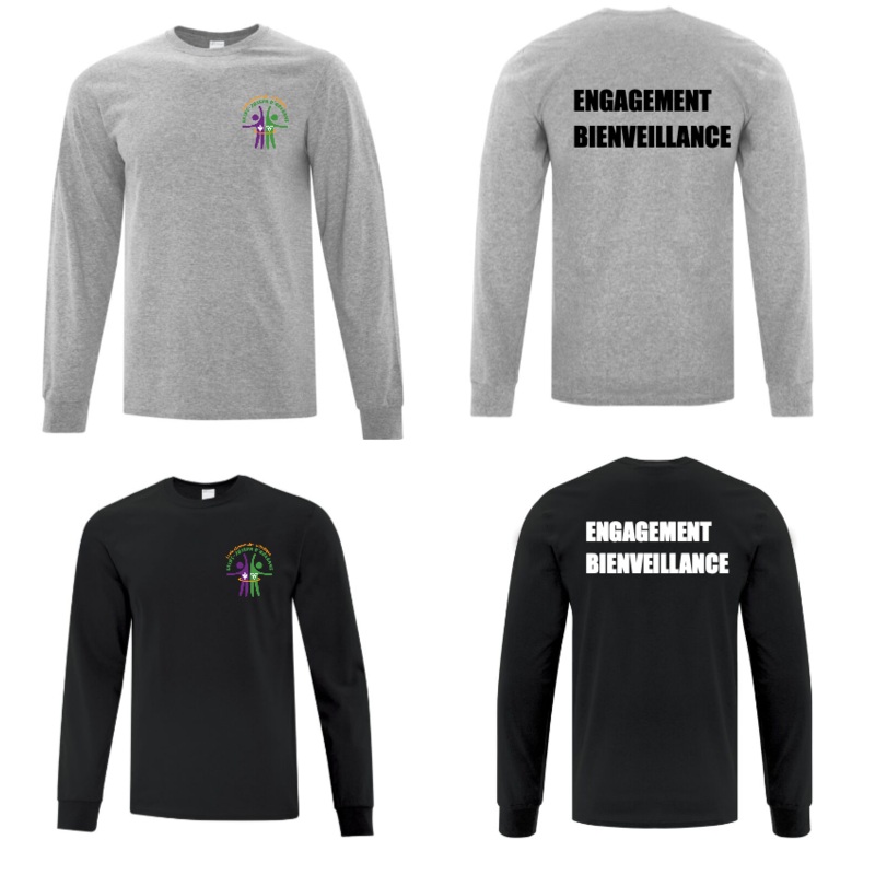 COLE LMENTAIRE SAINT JOSEPH D’ORLANS ATC COTTON LONG SLEEVE TSHIRT WITH LEFT CHEST HEAT PRESSED LOGO AND BACK PRINT