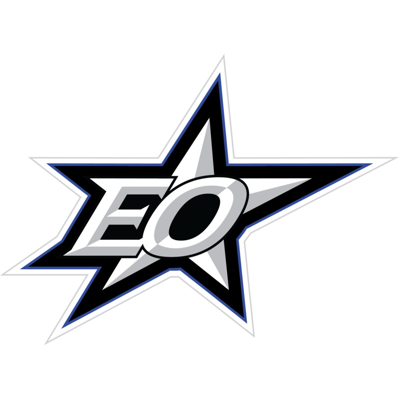 EO STARS HELMET STICKER CONTAINS 2 LOGOS AND 1 NUMBER