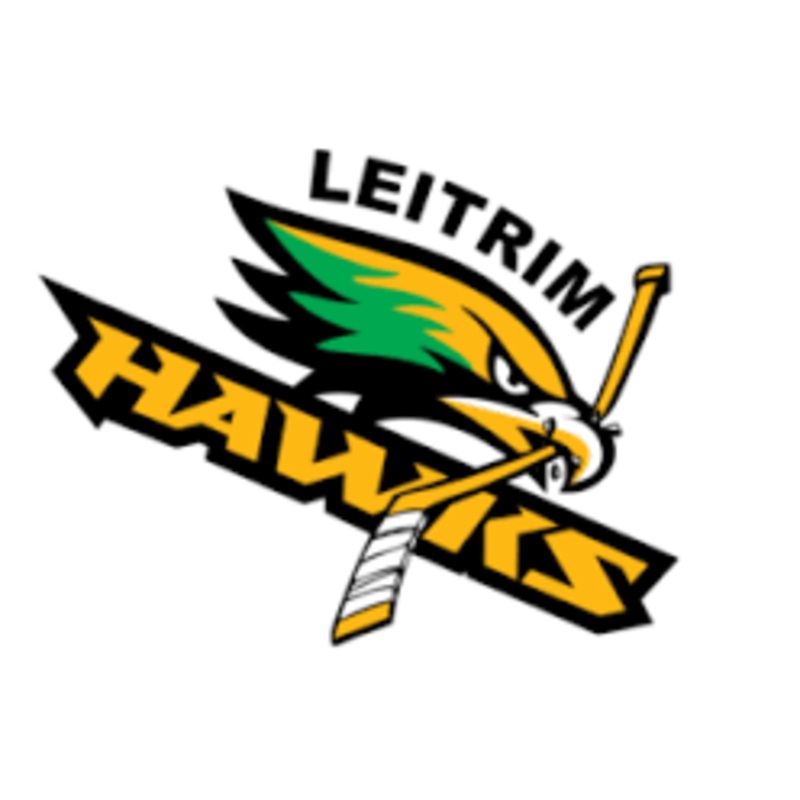 LEITRIM HAWKS HELMET STICKER CONTAINS 2 LOGOS AND 1 NUMBER