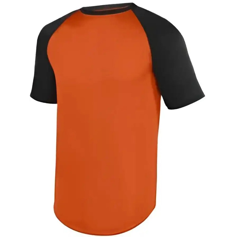 Augusta 1509 Youth Wicking Short Sleeve Baseball Jersey – Orange Black