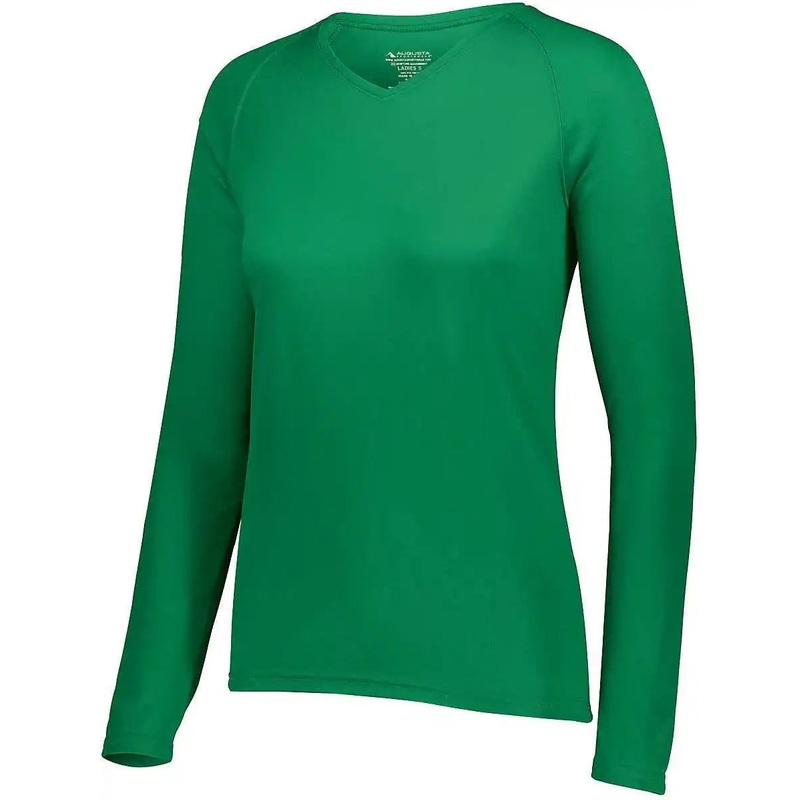 Augusta 2797 Ladies Attain Wicking Long Sleeve Shirt – Kelly