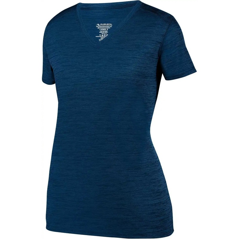 Augusta 2902 Ladies Shadow Tonal Heather Training Tee – Navy