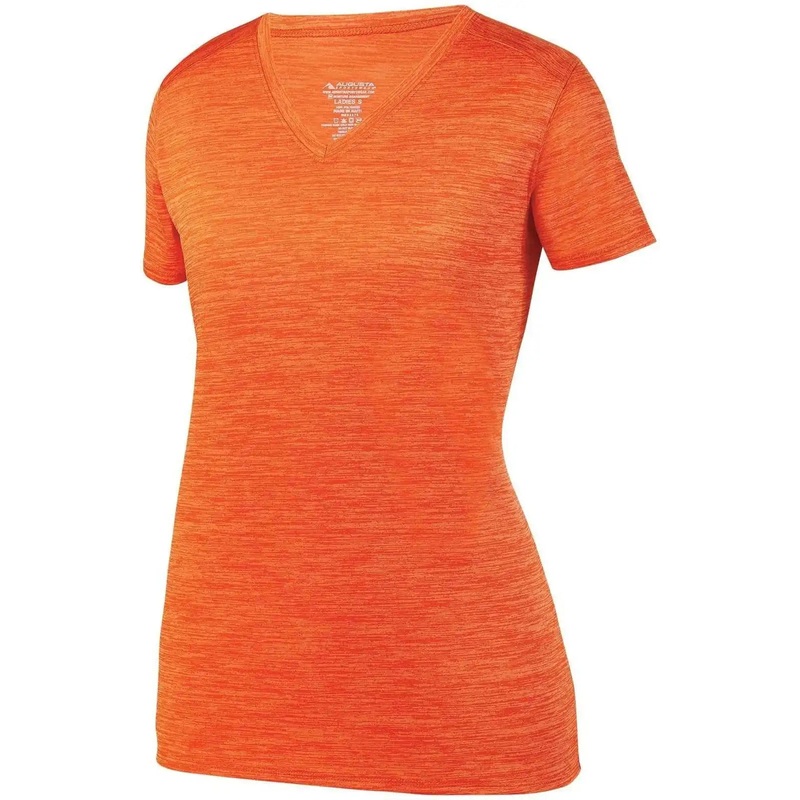 Augusta 2902 Ladies Shadow Tonal Heather Training Tee – Orange