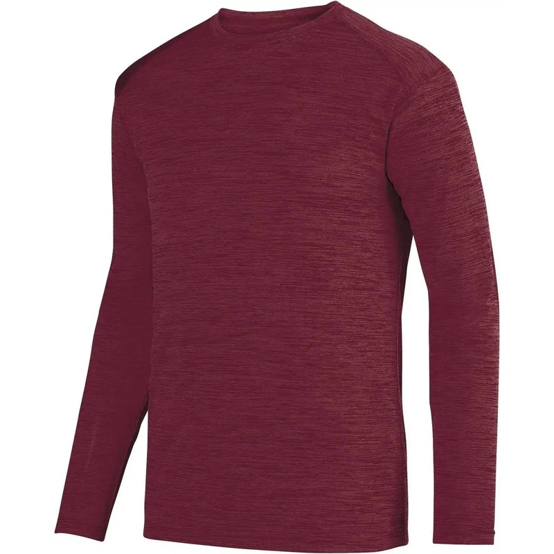 Augusta 2903 Shadow Tonal Heather Long Sleeve Tee – Maroon