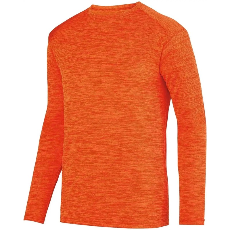 Augusta 2903 Shadow Tonal Heather Long Sleeve Tee – Orange